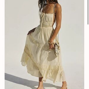 Free People Taking Sides Dress, XS, Chocolate Brown